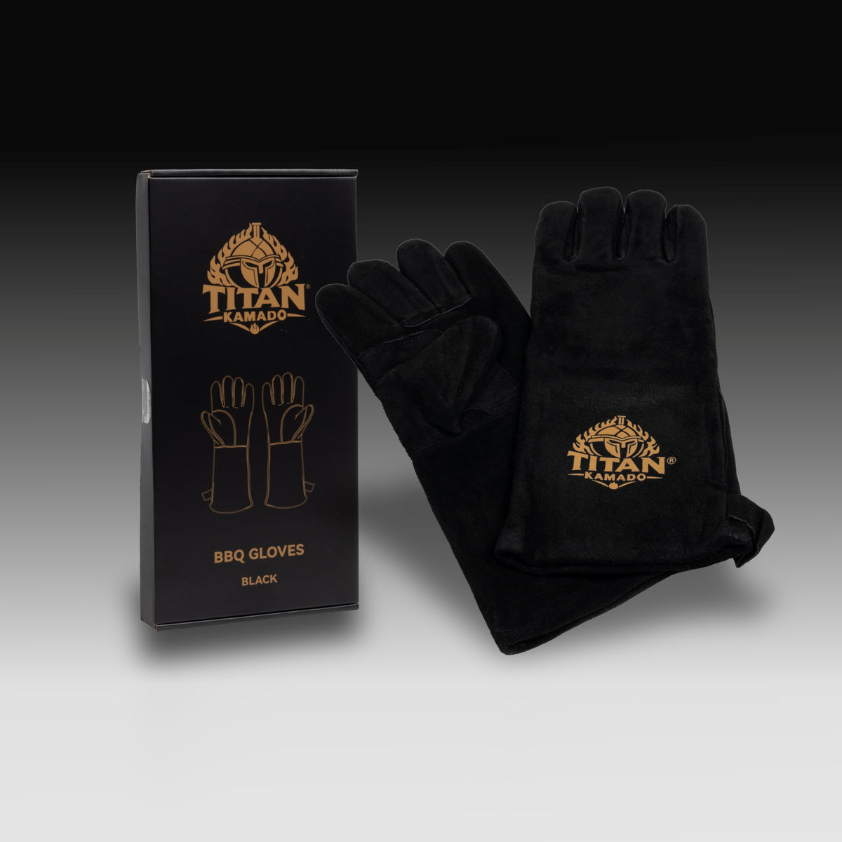 Titan Kamado Lederen BBQ Handschoenen – Black