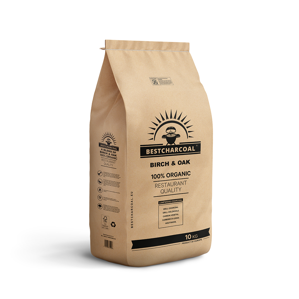 Birch Oak Houtskool 10 kg